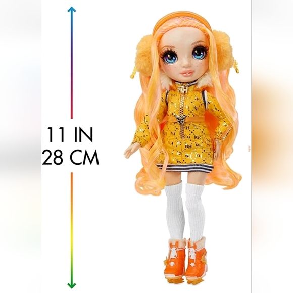 Rainbow High Winter Break Poppy Rowan Orange Fashion Doll and Playset - Picture 3 of 10
